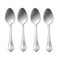 Oneida King James Silverplate Set of 4 Dinner Spoons / Oval Bowl Soup Spoons 6 7/8"